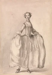 Figura de dama de pie