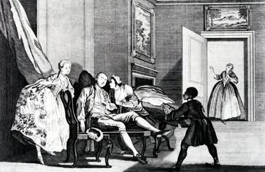 Robando un beso, hacia 1743