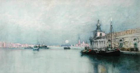Salida de la luna en el Gran Canal