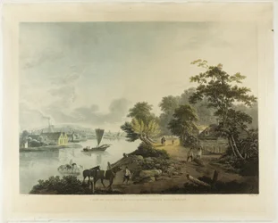 Vista de Hillbank en el Río Támesis cerca de Londres