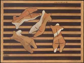 Conversación II, c.1922 (acuarela sobre cartón)