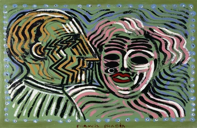 Pareja en el perfil de Marcel Duchamp