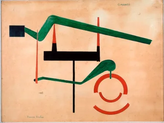 Detrempe Cementos de Francis Picabia (1879-1953) 1920 Dim. 55x75 cm Turín, Colección Ippolito Simonis