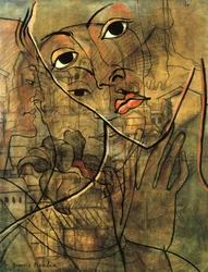 Rostros (óleo sobre lienzo)