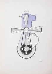 Marie", dibujo para la revista dadaísta "La Revue", número 391, nº 3.