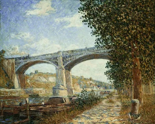 El puente del ferrocarril de Moret; Le Pont du Chemin de Fer a Moret