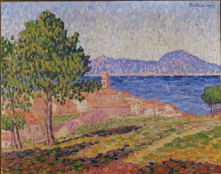 Vista de St. Tropez desde la ciudadela (óleo sobre lienzo)