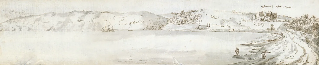 Castillo de Oystermouth, c.1678 (acuarela y tinta marrón sobre papel)