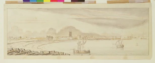 Vista de Hull (aguada de pluma y tinta sobre papel)