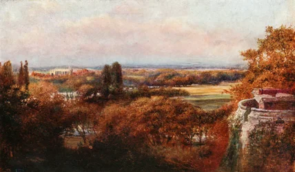 El Támesis y Eton desde la terraza, Castillo de Windsor