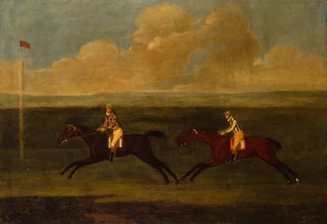 Crop an Iron, Gray Racehorse Beating Faith (aceite)