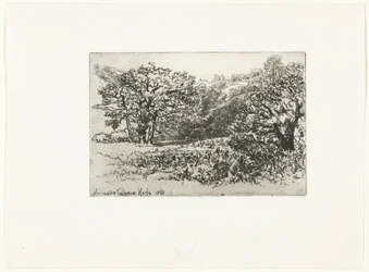 Paisaje con una manada de animales. la manada Werrington (título sobre el objeto)