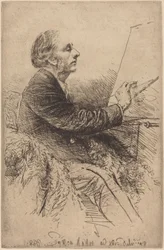 Autorretrato ante el caballete