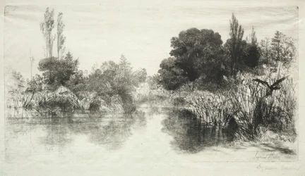 Shere Mill Pond La placa más grande, 1860