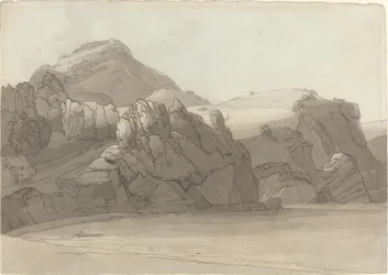 Una costa rocosa en Coombmartin, Devon (Bahía de Combe Martin)