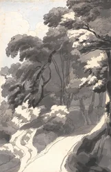 El castañar, cerca de Rocca del Papa, cerca del lago Albano