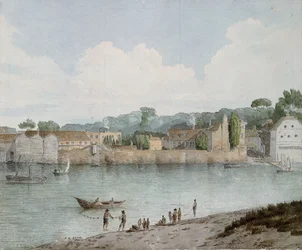 Escaleras de Vauxhall, desde Millbank, 1797