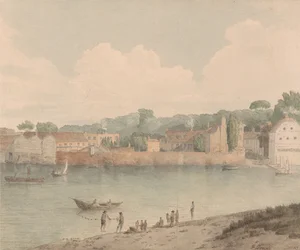 Vauxhall Stairs, desde Millbank, 5 de julio de 1797