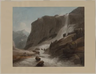 Cascada entre Chiavenna y el Monte Splügen, 1784