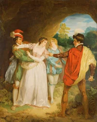 Valentín rescatando a Silvia de Proteo, de 