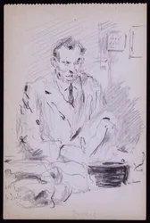 Retrato de Gilbert Bayes, c. 1928