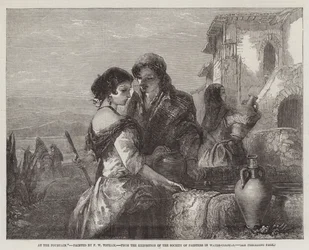 En la fuente, de la Exposición de la Sociedad de Pintores en Acuarela