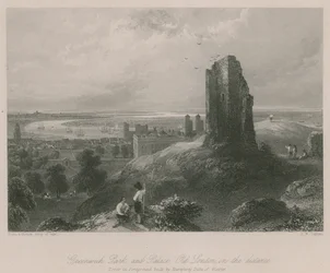 Parque y Palacio de Greenwich, Viejo Londres en la distancia