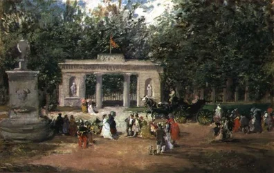 La Puerta del Jardín Botánico de Madrid desde el Museo del Prado