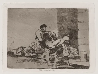Al cementerio (To the Cemetery), Plate 56 from Los desastres de la guerra (The Disasters of War)