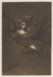 Buen viaje, de Los Caprichos, lámina 64, 1799