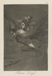 Buen viaje. (Bon Voyage.), pl. 64 from the series Los caprichos