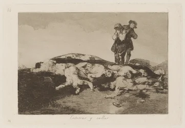 Enterrar y callar (Bury Them and Keep Quiet), Plate 18 from Los desastres de la guerra (The Disasters of War)