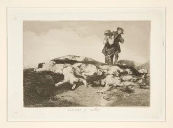 Entiérrenlos y callen, pl. 18 de Los desastres de la guerra