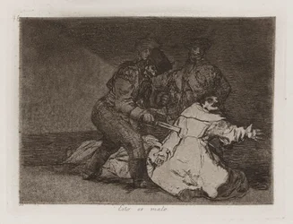 Esto es malo (This is Bad), Plate 46 from Los desastres de la guerra (The Disasters of War)