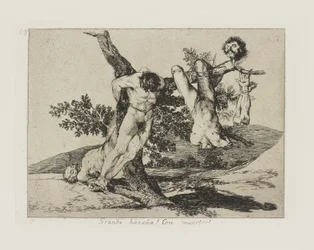 ¡Gran hazaña! Con muertos! (¡Una hazaña heroica! ¡Con hombres muertos!), pl. 39 de la serie Los Desastres de la Guerra