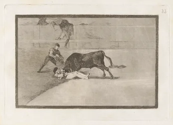 La desgraciada muerte de Pepe Illo en la plaza de Madrid (The Unlucky Death of Pepe Illo in the Ring at Madrid), Plate 33 from La tauromaquia