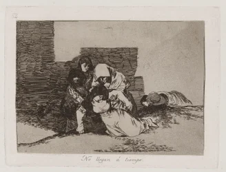 No llegan ? tiempo (They Do Not Arrive in Time), Plate 52 from Los desastres de la guerra (The Disasters of War)