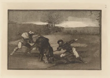 Otro modo de cazar ? pie (Another Way of Hunting on Foot), Plate 2 from La tauromaquia