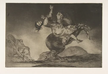 Lámina 10 de los Disparates: El raptor de caballos, ca. 1816-23, publicada en 1864.