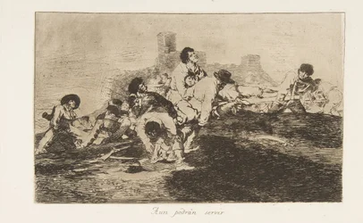 Placa 24 de Los desastres de la guerra: Ellos..., 1810 publicado 1863