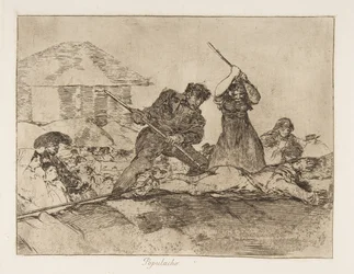Placa 28 de Los Desastres de la Guerra: Chusma