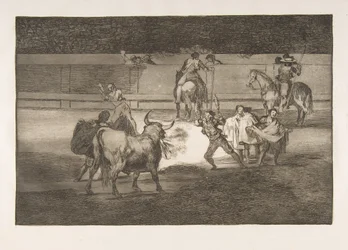 Placa 31 de la Tauromaquia: Banderillas con petardos