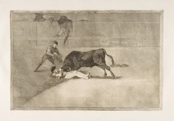 Placa 33 de la Tauromaquia: La desafortunada muerte de Pepe Illo en el ruedo en Madrid, 1816