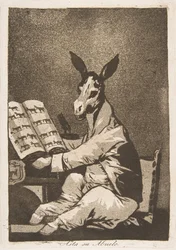 Lámina 39 de Los Caprichos: Así fue su abuelo. Asta su Abuelo., 1799