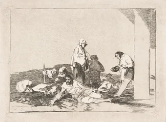 Placa 58 de Los Desastres de la Guerra: No sirve de nada llorar..., 1811-12