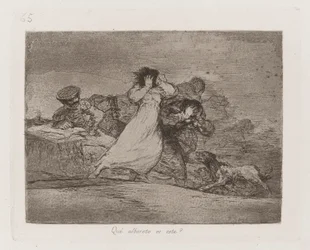 Que? alboroto es este? (What Is This Hubbub?), Plate 65 from Los desastres de la guerra (The Disasters of War)