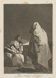 Que viene el loco. (Here Comes the Bogey-Man.), pl. 3 from the series Los caprichos