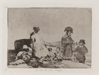 Si son de otro linage (Perhaps They Are of Another Breed), Plate 61 from Los desastres de la guerra (The Disasters of War)