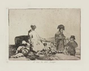 Si son de otro linaje. (Quizás sean de otra raza.), pl. 61 de la serie Los Desastres de la Guerra