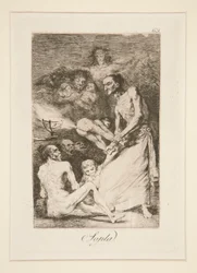 Sopla (Golpe), pl. 69 de la serie Los caprichos